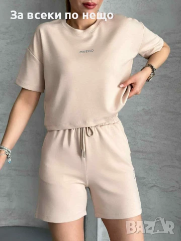 Дамски Летен Комплект Тениска И Къси Панталонки👚🩳Дамски Къс Екип - 4 Цвята Код BS-46, снимка 5 - Комплекти - 51255937