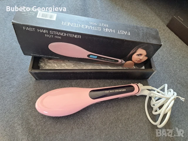 Електрическа четка за изправяне на коса, снимка 2 - Преси за коса - 50786645