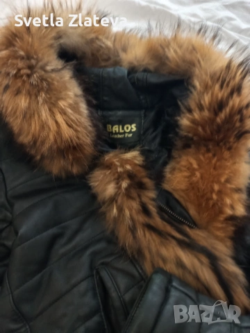 Черно кожено яке , снимка 2 - Якета - 53739253