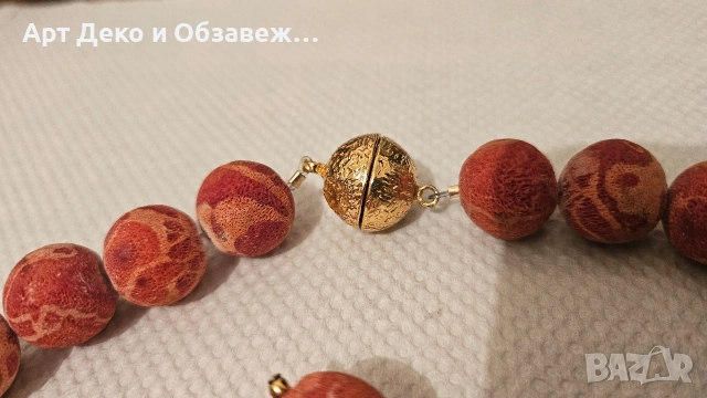 Колие корал сребро, снимка 4 - Колиета, медальони, синджири - 53662265