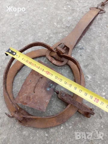Стар кован вълчи капан, снимка 12 - Антикварни и старинни предмети - 49978115