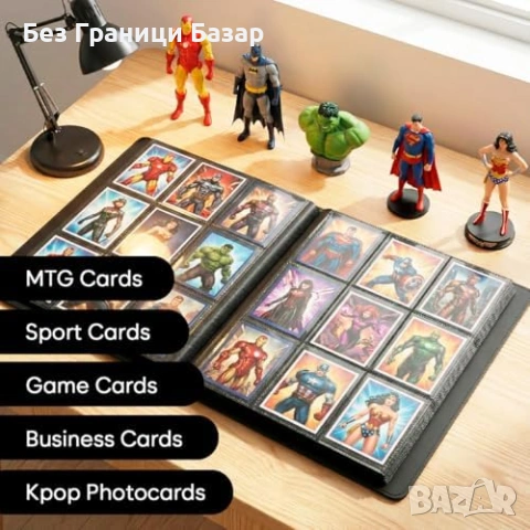 Нов Класьор за карти 360 места 9 джоба странично зареждане черен органайзер , снимка 4 - Други - 54046909