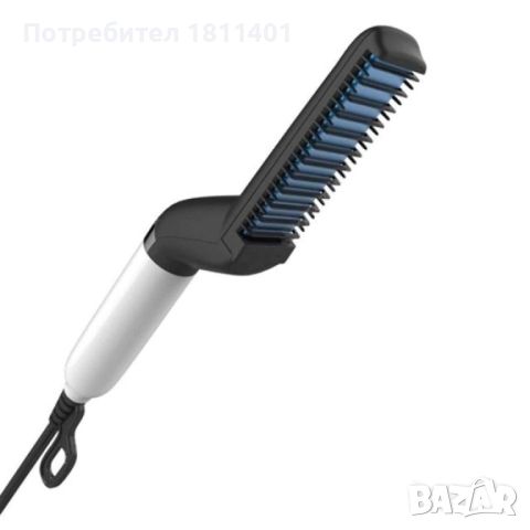 Електрическа четка с керамична плоча за изправяне на коса и брада, снимка 2 - Аксесоари за коса - 45987998