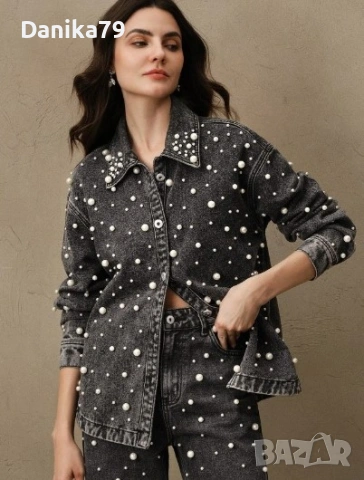 Дамски дънков костюм, снимка 2 - Костюми - 53651200