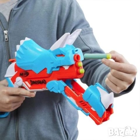 Детски бластер Nerf Dinosquad Tricera-Blast PAT34138, снимка 3 - Други - 45289335