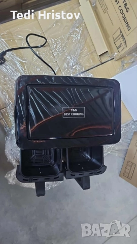 Двоен Air fryer T&G BEST COOKING 32847A0 - отделни LED дисплеи за всяка зона, снимка 4 - Фритюрници - 52368523