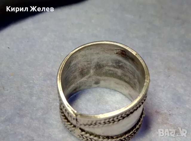 СТАРИНЕН РЕТРО АРТ ОРНАМЕНТИРАН СРЕБЪРЕН ПРЪСТЕН СРЕБРО ВИСОКА ПРОБА МАЙСТОРСКО БИЖУ 34933, снимка 9 - Антикварни и старинни предмети - 50354739