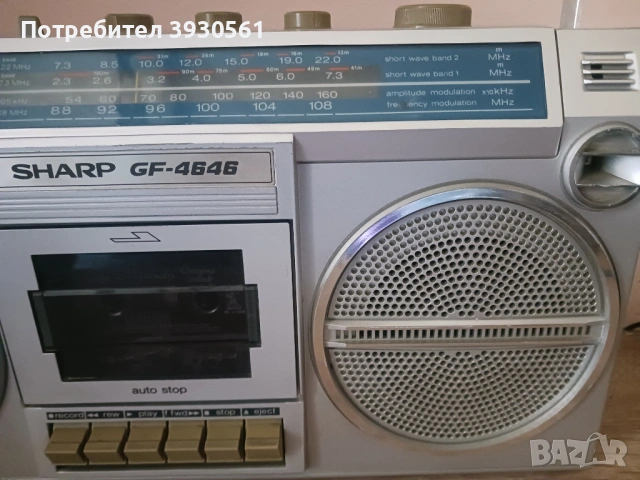 радиокасетофон sharp gf 4646, снимка 5 - Радиокасетофони, транзистори - 54193527
