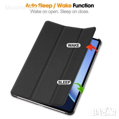 Кожен Калъф за OnePlus Pad 2 Pro / Pad 3 - PC + PU кожа, Сгъваема стойка, Авто събуждане/заспиване, , снимка 10 - Резервни части за телефони - 53633627