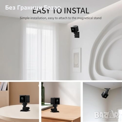 Нова Мини шпионска камера 4K за дом и офис с нощно виждане и WiFi, снимка 8 - IP камери - 51775654