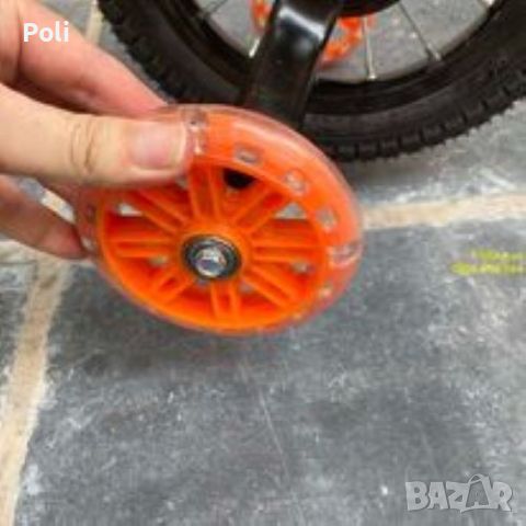 Детски велосипед с противоплъзгащи се гуми и светещи помощни колела. Инчове: 12, 14 или 16 , снимка 9 - Велосипеди - 45094664