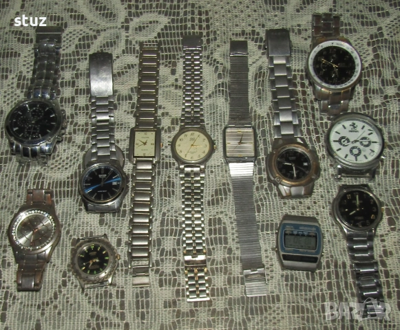 Ръчни кварцови часовници възстановяване, или за части, сет 12 бр., снимка 7 - Антикварни и старинни предмети - 53125104