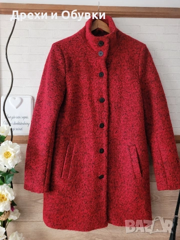 Червено палто вълна, снимка 9 - Палта, манта - 52168421
