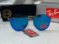 Ray-Ban RB3574 Blaze Round дамски мъжки слънчеви очила унисекс сини огледални, снимка 7