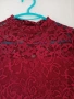 Дантелена блуза бордо, снимка 2