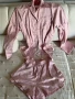 Нов уникален розов сет от ацетна коприна, Alessa, снимка 3