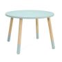 Дървена маса за детска стая в пастелно син цвят (004)