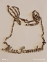 Персонализирано сребърно колие Miss Scandal верижка плетка Фигаро красиво нежно 30450, снимка 6