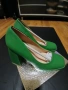 Нови елегантни дамски обувки в зелено /дебел ток и платформа/, снимка 3
