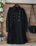 Черно палто Zara МИЛИТЪРИ златни копчета , снимка 2