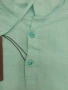 Мъжка риза с качулка ЛОРО ПИАНА минт цвят 75% лен 25% памук, снимка 6