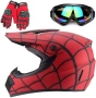 Детска каска с очила за мотокрос тротинетка велосипед колело Мотоциклетна каска Спайдърмен размер S, снимка 1