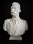 Порцеланов Бюст на Максим Горки ЛФЗ, ранна серия, червен печат 1927-1950г стар руски порцелан сатует, снимка 2