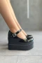 Обувки на платформа - черен лак - GHF90 , снимка 2