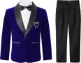 LOLANTA Boys Velvet Suit, 4 части комплект за момчета, включващ официален смокинг за сватба и парти, снимка 1