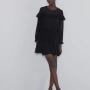 Нова черна елегантна феерична но точки  къса рокля zara Zara , снимка 4