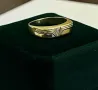 Пръстен жълто злато и брилянт Unisex, снимка 7