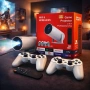 Интелигентен видео проектор 4K с два геймпада, дистанционно управление, Android TV 11 и WiFi 6, снимка 1