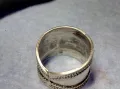 СТАРИНЕН РЕТРО АРТ ОРНАМЕНТИРАН СРЕБЪРЕН ПРЪСТЕН СРЕБРО ВИСОКА ПРОБА МАЙСТОРСКО БИЖУ 34933, снимка 9