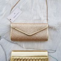 Дамска чанта клъч цвят злато - НОВА, снимка 3 - Чанти - 45160988