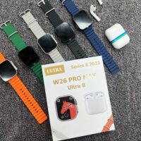 Комплект Smart часовник + TWS слушалки W26 Pro Max ULTRA / Цвят: Черен /няма ЮСБ накрайника директно, снимка 6 - Смарт часовници - 45790494