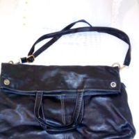 Голяма черна чанта от естествена кожа, снимка 4 - Чанти - 45199517