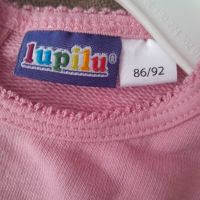 Розова детска плътна рокля Lupilu размер 86/92, снимка 4 - Бебешки рокли - 45191194