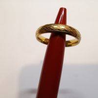 Уникален дамски позлатен пръстен с trible шарка, снимка 4 - Пръстени - 45448486