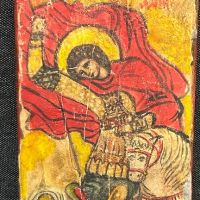 Много стара българска икона, снимка 4 - Антикварни и старинни предмети - 45395241