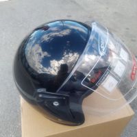 Шлем, каска за мотор скутер мотопед с визьор SAFE сива, черна,, снимка 2 - Аксесоари и консумативи - 36676838