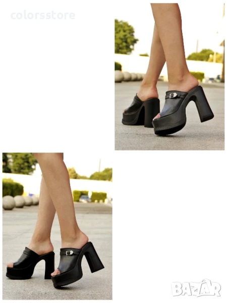 Чехли на ток - черна кожа - LKR50 , снимка 1