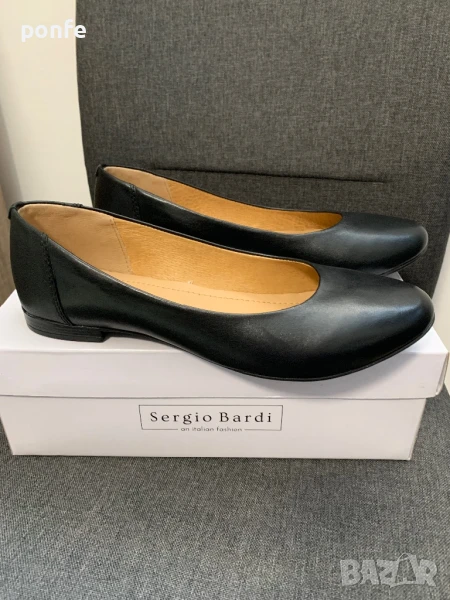 Sergio Bardi балеринки естествена кожа, снимка 1