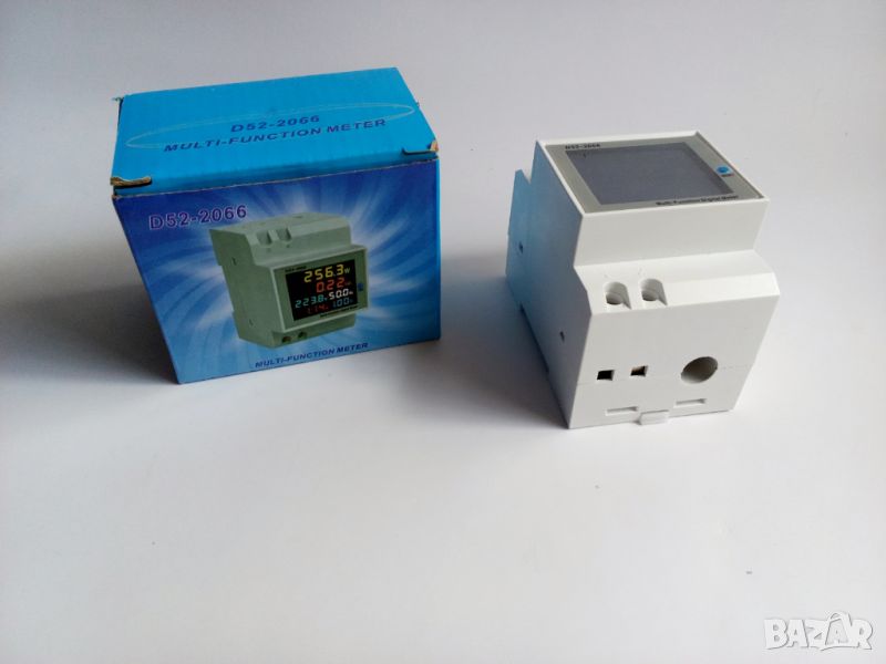 Уред цифров волтметър, амперметър, честотомер, енергомер, cos ф-мер 300VAC 100A D52-2066, снимка 1