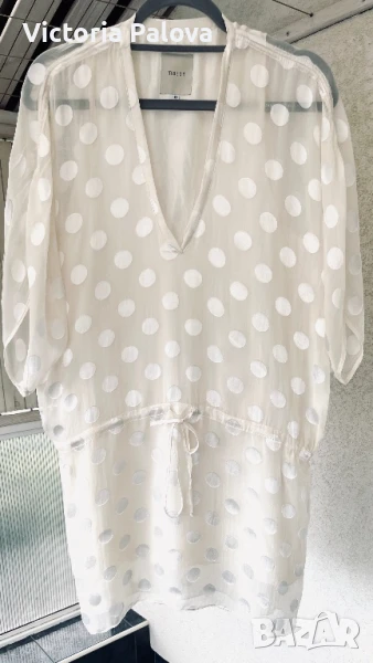 Дизайнерска туника/блуза лукс 100% коприна  MASON  USA, снимка 1