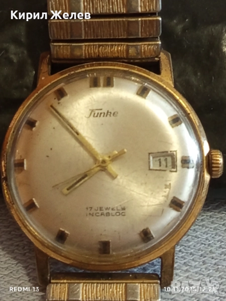Стар механичен часовник мъжки Junke работи с позлата Au10 за КОЛЕКЦИЯ 51529, снимка 1