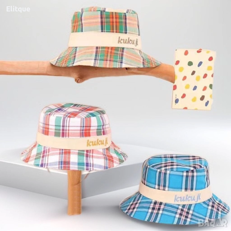 Оцвети лятото с чаровната детска карирана шапка 'Kuku Ji, снимка 1