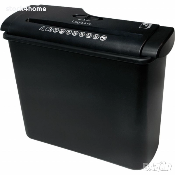 Шредер за документи LogiLink с контейнер 7 литра, издръжлив и ефективен дизайн, снимка 1