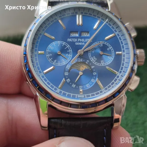 Мъжки луксозен часовник PATEK PHILIPPE Grand Complications Perpetual Calendar Moonphase Chronograph, снимка 1