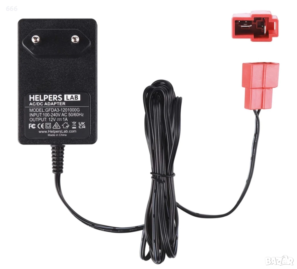 12V адаптер за захранване на батерия за електрическа кола, снимка 1