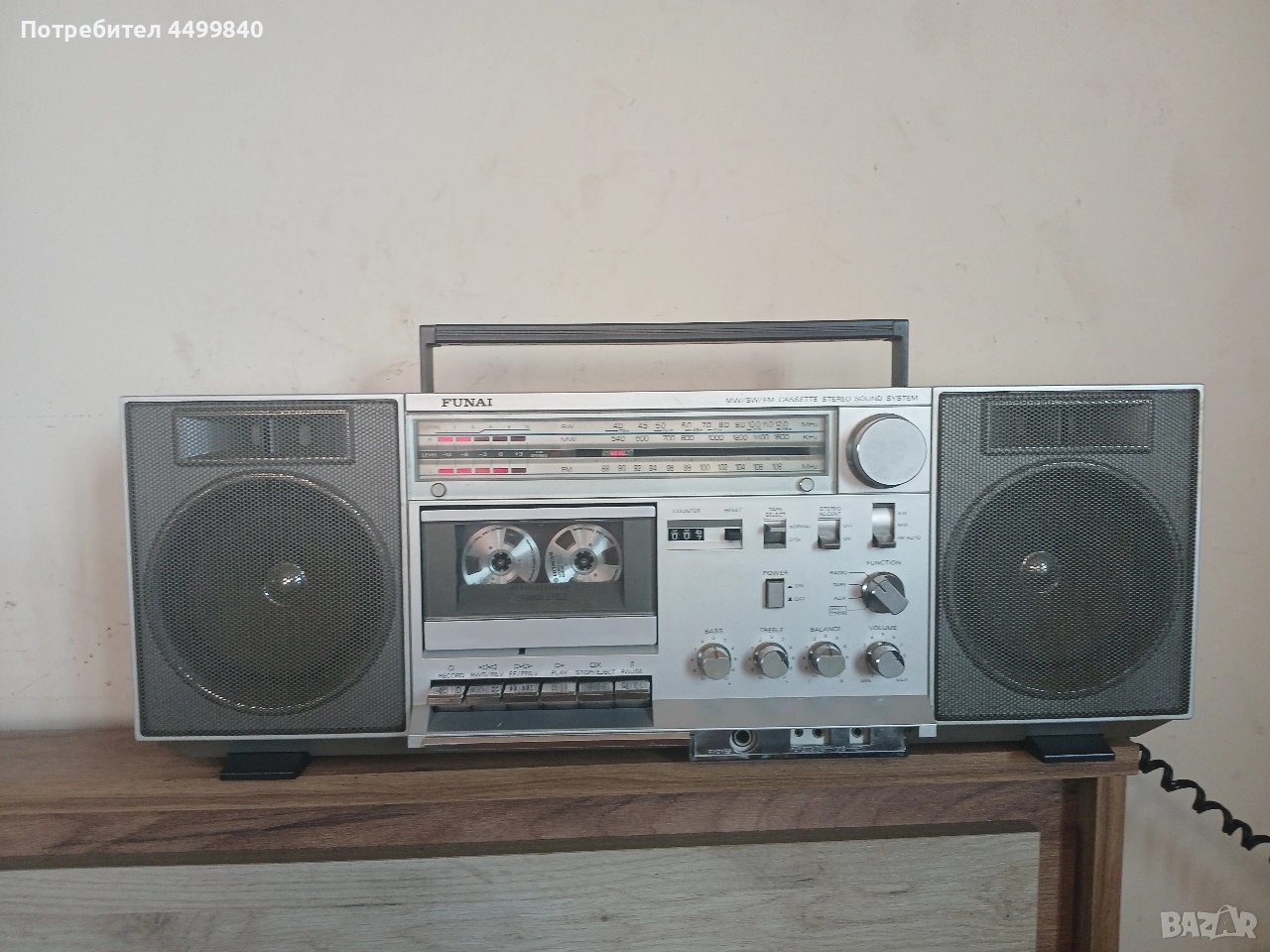 ПРОДАВАМ МНОГО РЯДЪК МОДЕЛ КАСЕТОФОН ( FUNAI- RCS-500 JAPAN) , снимка 1